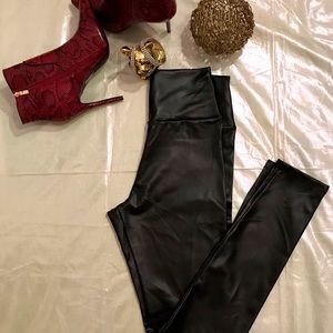 Women’s high waisted faux leather leggings